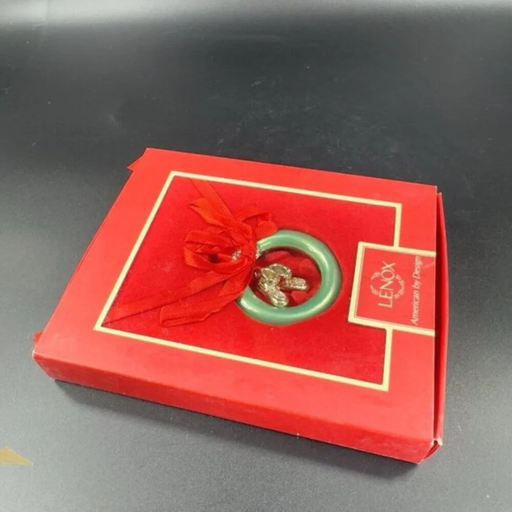 Lenox Ornament Baby Jewels Baby Ring Boy‎ Ornament Silver plated New In Box